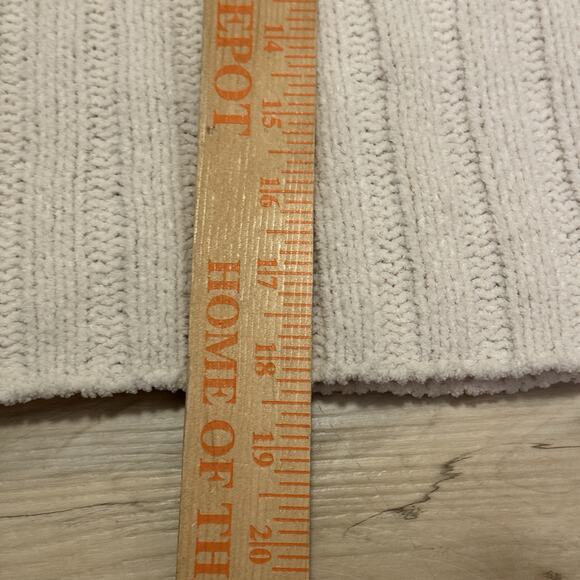 American Eagle Sweater Medium Cream Mock Neck Thick Ribbed Chunky Ribbed Knit - Picture 5 of 5